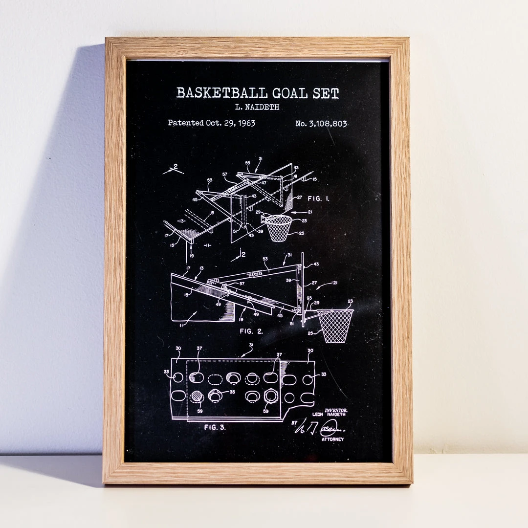 Yellow Octopus Exclusives - Prints Basketball Patent Prints Wall Art | Set Of 3 7 Yellow Octopus Exclusives - Prints Basketball Patent Prints Wall Art | Set Of 3