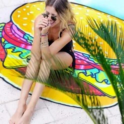 William Valentine Gigantic Burger Beach Blanket Towel | BigMouth