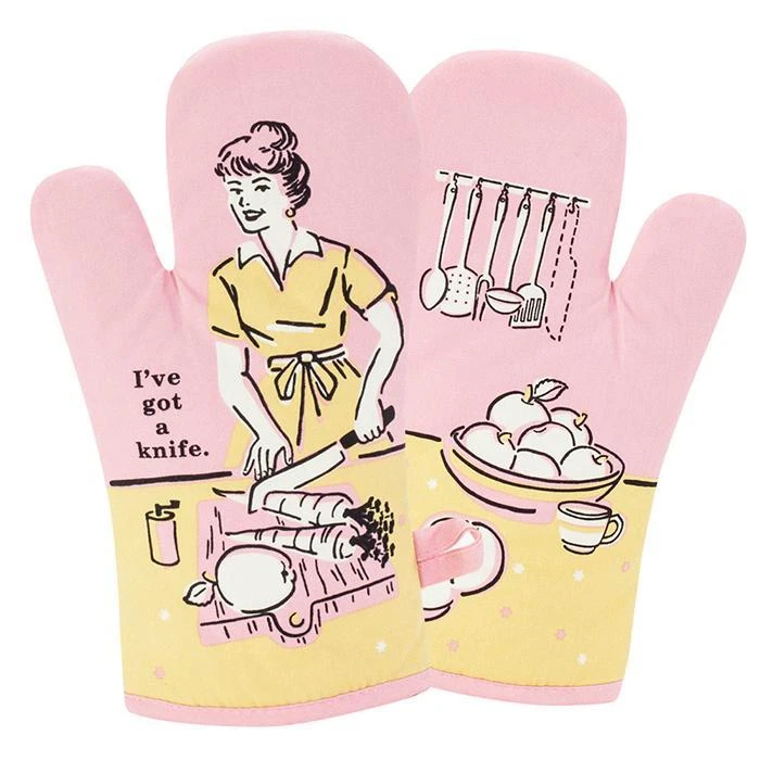 Optoco I've Got A Knife Oven Mitt 2 Optoco I've Got A Knife Oven Mitt
