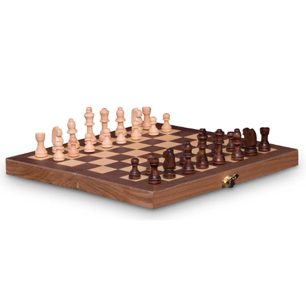 Heebiejeebies Office Gifts French Cut Wood Chess Set With Folding Board Case 2 Heebiejeebies Office Gifts French Cut Wood Chess Set With Folding Board Case