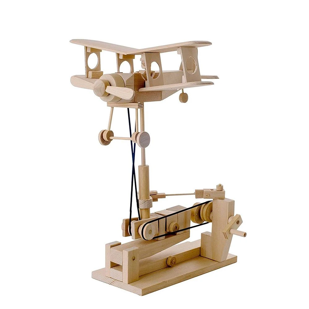 AM Living Timberkits DIY Mechanical Biplane Model Executive Gifts 2 AM Living Timberkits DIY Mechanical Biplane Model Executive Gifts
