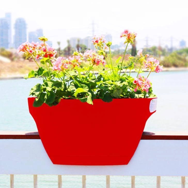 Greenbo Balcony Railing Plant Pot | XL 3 Greenbo Balcony Railing Plant Pot | XL