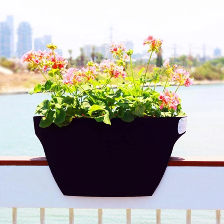 Greenbo Balcony Railing Plant Pot | XL 4 Greenbo Balcony Railing Plant Pot | XL