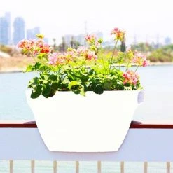 Greenbo Balcony Railing Plant Pot | XL 10 Greenbo Balcony Railing Plant Pot | XL