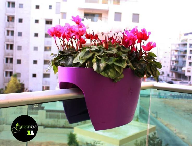 Greenbo Balcony Railing Plant Pot | XL 6 Greenbo Balcony Railing Plant Pot | XL