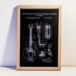 Yellow Octopus Exclusives - Prints For Dad Musical Instruments Patent Prints Wall Art | Set Of 3