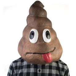 Mdi Smiling Poo Emoji Latex Party Mask