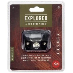 IsAlbi Explorer 4-in-1 Adjustable Head Torch Sports And Outdoors