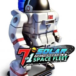 Johnco Science STEM Toys 7-in-1 Solar Rechargeable Space Fleet Robot Kit