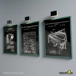 Yellow Octopus Exclusives - Prints For Dad Piano Patent Prints Wall Art | Set Of 3 9 Yellow Octopus Exclusives - Prints For Dad Piano Patent Prints Wall Art | Set Of 3