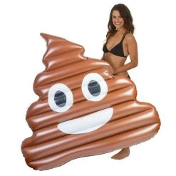 Mdi Giant Smiling Poop Emoji Pool Float