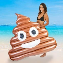 Mdi Giant Smiling Poop Emoji Pool Float