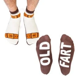 Mdi Old Fart Sandal Socks Mens Novelty Gifts