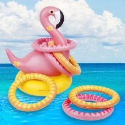 Sports And Outdoors Sunnylife Inflatable Flamingo Ring Toss Pool Game