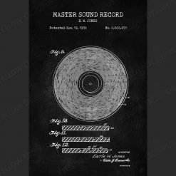 Yellow Octopus Exclusives - Prints Man Cave Gifts Turntable Patent Prints Wall Art | Set Of 3