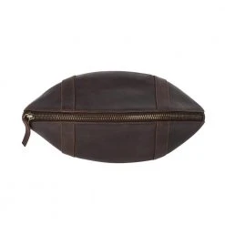 ThumbsUp! Mens Luxe Leather Football Washbag