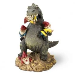 William Valentine T-Rex Garden Gnome Massacre Lawn Ornament Mens Novelty Gifts