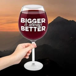 William Valentine Gigantic Bigger Is Always Better Wine Glass - Holds A Full Bottle! Giant Products