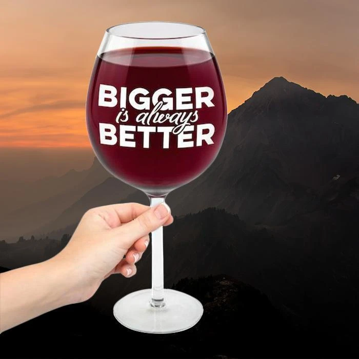 William Valentine Gigantic Bigger Is Always Better Wine Glass - Holds A Full Bottle! Giant Products 1 William Valentine Gigantic Bigger Is Always Better Wine Glass - Holds A Full Bottle! Giant Products