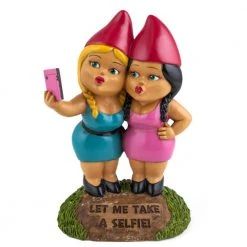William Valentine Gifts For Sisters The Selfie Sisters Garden Gnome