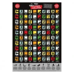 IsAlbi Sports And Outdoors 100 Day Fitness Challenge Scratch Poster