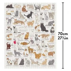 IsAlbi Gifts For Grandmas Ultimate Cat Lover's 1000pc Jigsaw Puzzle 70x55cm