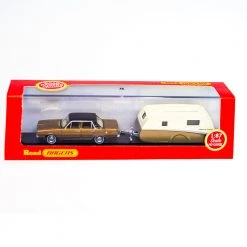 Cooee Classics Travel Gifts 1970 Valiant VG Regal With Caravan 1:87 Scale Die Cast Model