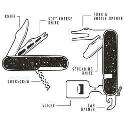 Designworks Collective Gifts For Sisters 8-in-1 Cheese & Wine Multi Tool