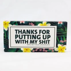 Bloomsberry Novelty Office Toys "Thanks For Putting Up With My Sh#t" Milk Chocolate 16 Bloomsberry Novelty Office Toys