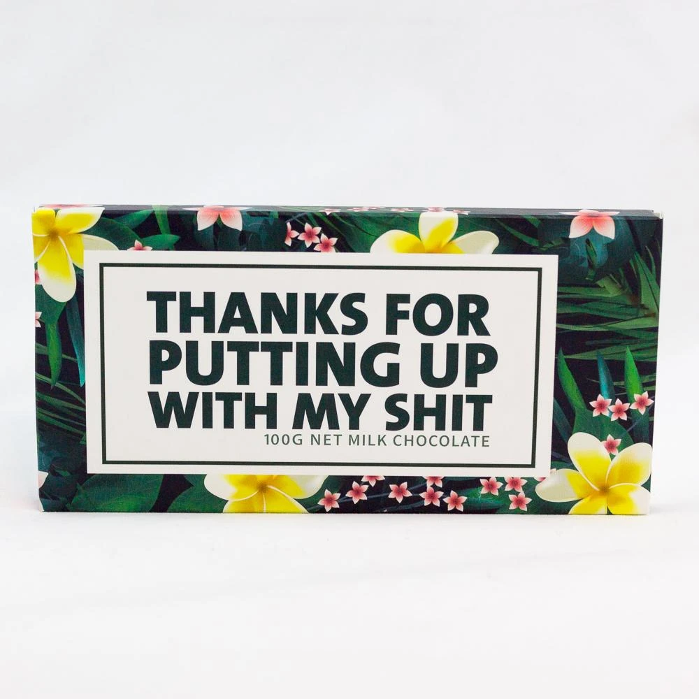 Bloomsberry Novelty Office Toys "Thanks For Putting Up With My Sh#t" Milk Chocolate 6 Bloomsberry Novelty Office Toys "Thanks For Putting Up With My Sh#t" Milk Chocolate