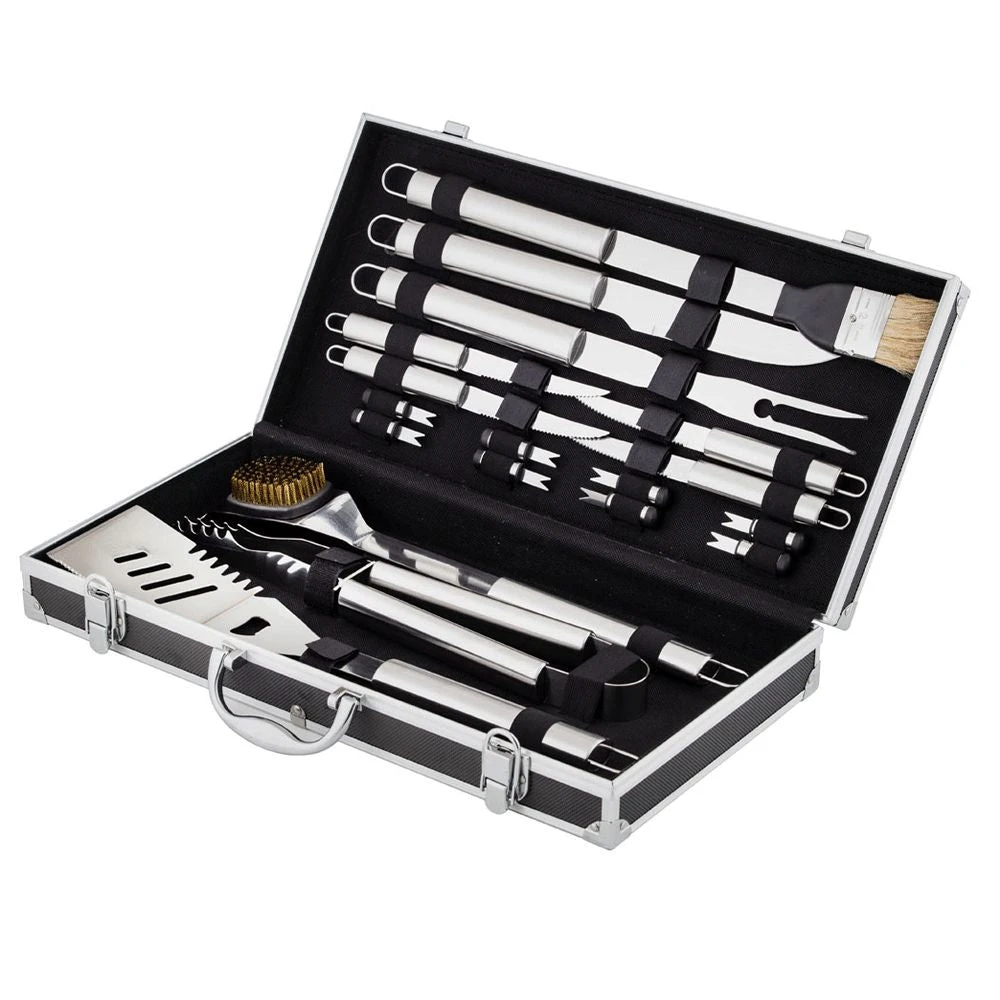 IsAlbi 18 Piece BBQ Tool Set With Aluminium Case BBQ Gifts 1 IsAlbi 18 Piece BBQ Tool Set With Aluminium Case BBQ Gifts