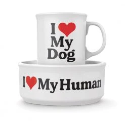 IsAlbi I Love My Dog Mug & Dog Bowl Set