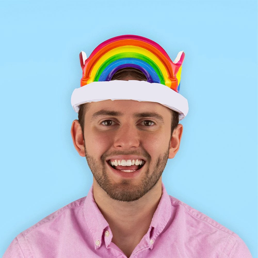 William Valentine Inflatable Rainbow Crown 1 William Valentine Inflatable Rainbow Crown