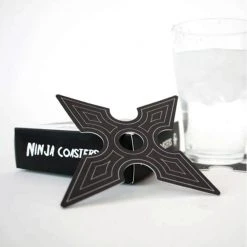 William Valentine Ninja Throwing Star Coasters Set Of 24 Man Cave Gifts