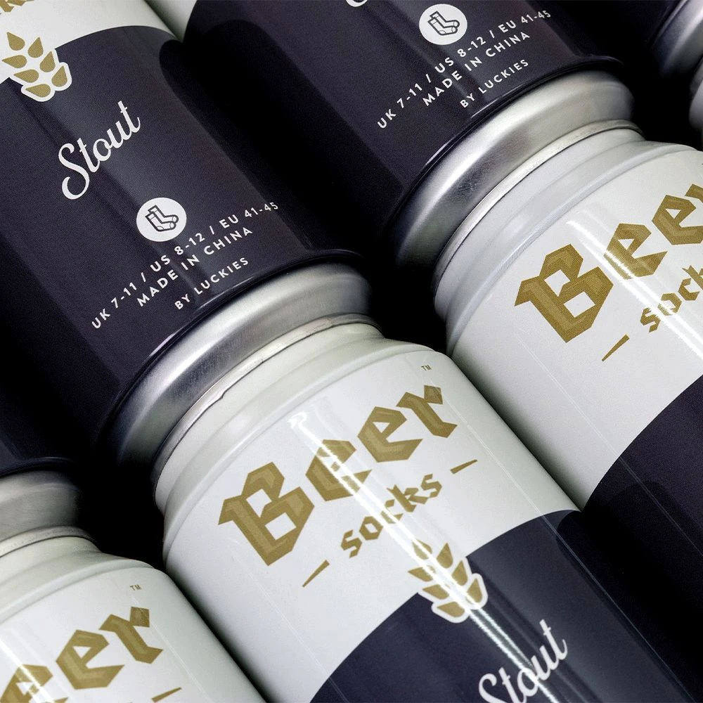IsAlbi Men's Stout Beer Socks In A Can 2 IsAlbi Men's Stout Beer Socks In A Can