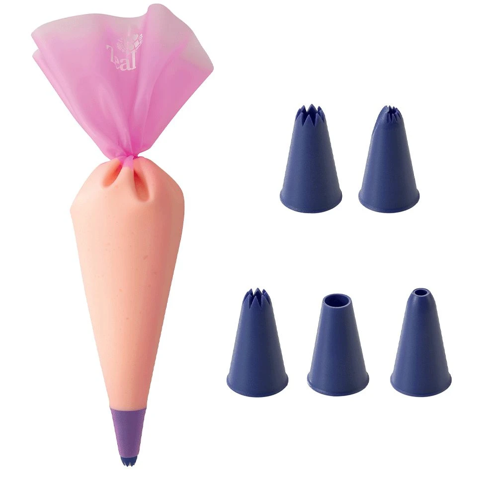 IsAlbi Gifts For Grandmas Silicone Piping Set With 5 Nozzles 1 IsAlbi Gifts For Grandmas Silicone Piping Set With 5 Nozzles