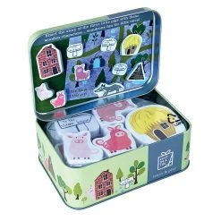 IsAlbi Three Little Pigs Play Set In A Tin