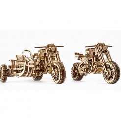 Ugears Mechanical Scrambler UGR-10 Motorbike & Sidecar Model Kit