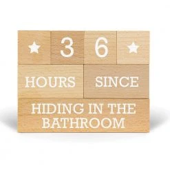 IsAlbi Baby Shower Gifts Wooden Countdown Blocks: Parenting Edition 6 IsAlbi Baby Shower Gifts Wooden Countdown Blocks: Parenting Edition