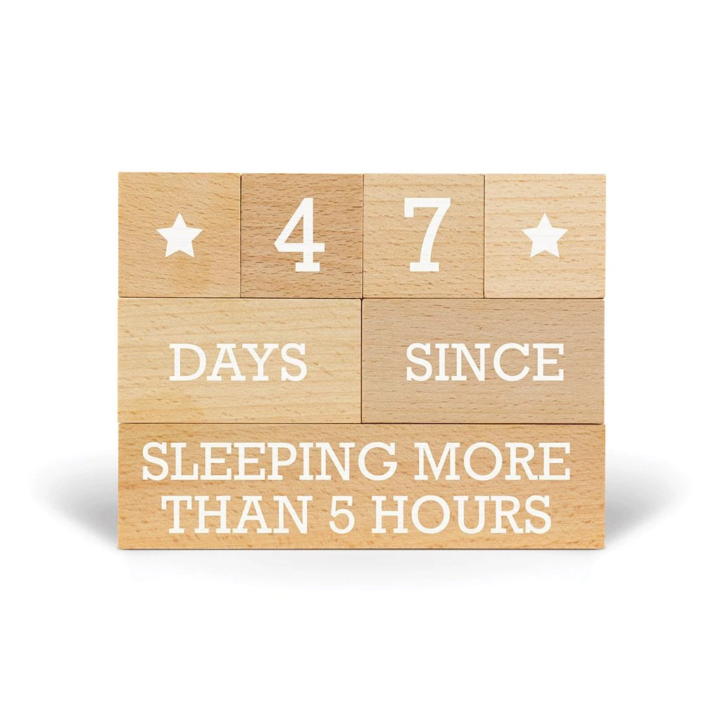 IsAlbi Baby Shower Gifts Wooden Countdown Blocks: Parenting Edition 4 IsAlbi Baby Shower Gifts Wooden Countdown Blocks: Parenting Edition