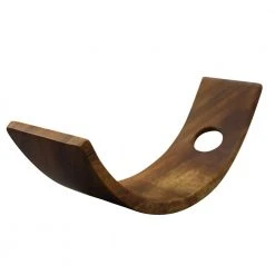 Darlin Acacia Curved Wine Bottle Holder For Dad