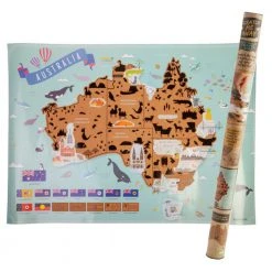 Mdi Australia Travel Scratch Map Poster