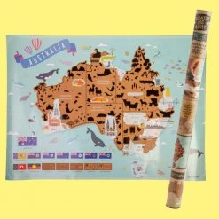 Mdi Australia Travel Scratch Map Poster