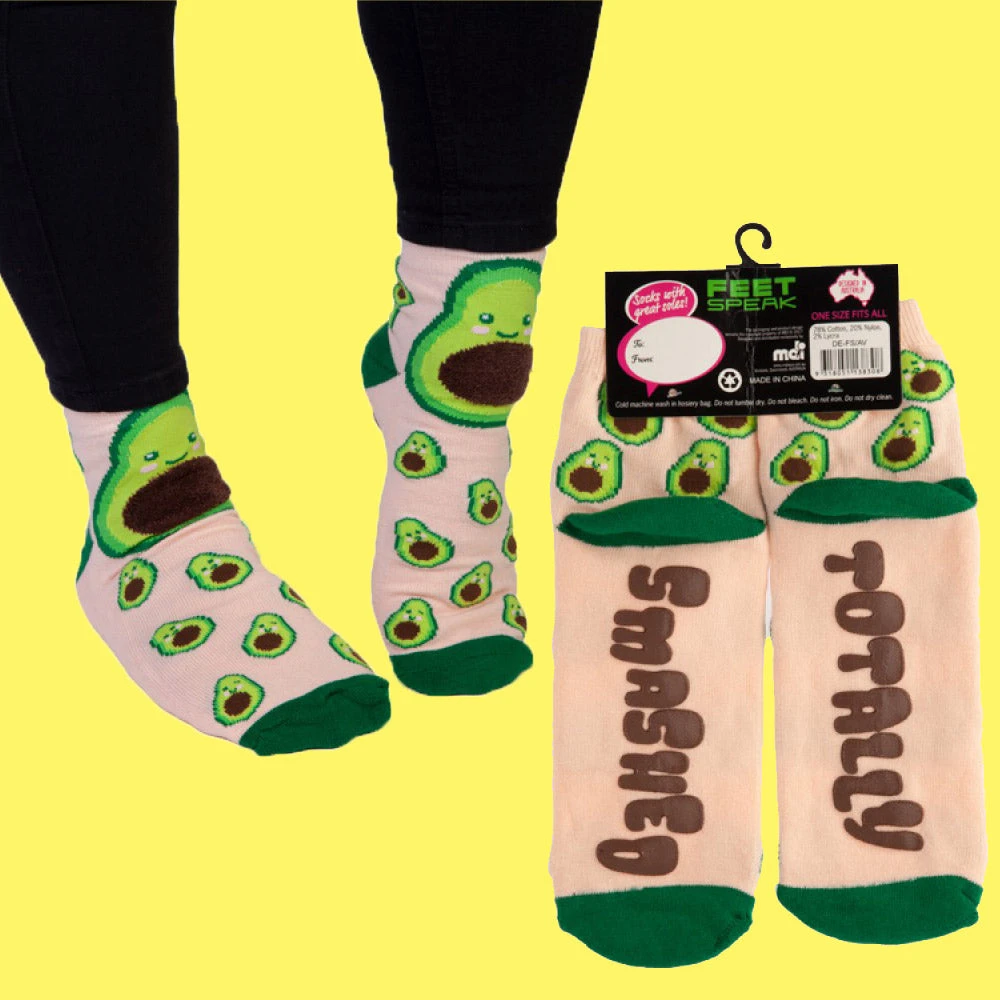 Mdi Foodie Avocado Totally Smashed Socks 1 Mdi Foodie Avocado Totally Smashed Socks