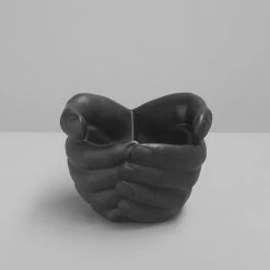 Hand Planter In Black | White Moose Gifts For Grandmas