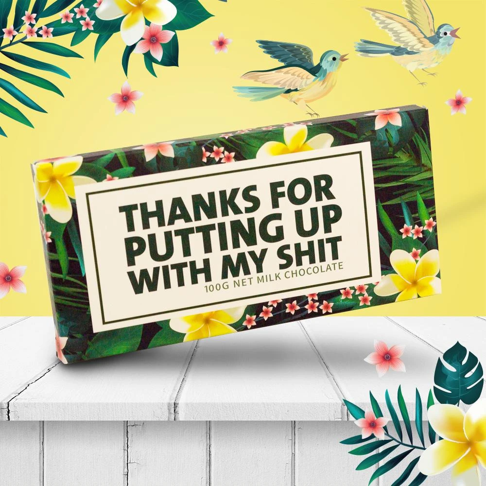 Bloomsberry Novelty Office Toys "Thanks For Putting Up With My Sh#t" Milk Chocolate 1 Bloomsberry Novelty Office Toys "Thanks For Putting Up With My Sh#t" Milk Chocolate