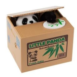 William Valentine Gifts For Girls Coin Stealing Panda Money Box