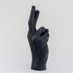 Little Global Gifts For BFFs Handmade Black Crossed Fingers Candle