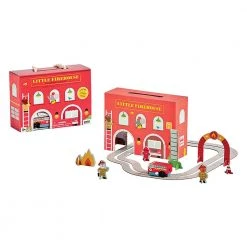 IsAlbi Firehouse Wind Up And Go Playset Gifts For Boys
