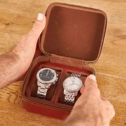 Yellow Octopus Personalised Personalised Birthday Gifts Personalised Vegan Leather Watch Case - Initials 7 Yellow Octopus Personalised Personalised Birthday Gifts Personalised Vegan Leather Watch Case - Initials